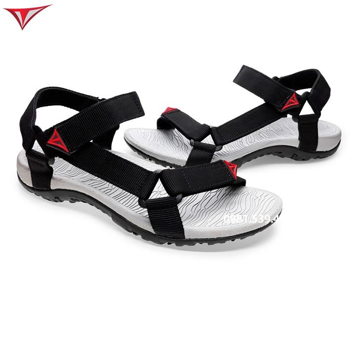 Giày sandal nam đi học Việt Thủy quai chéo đen- VT8