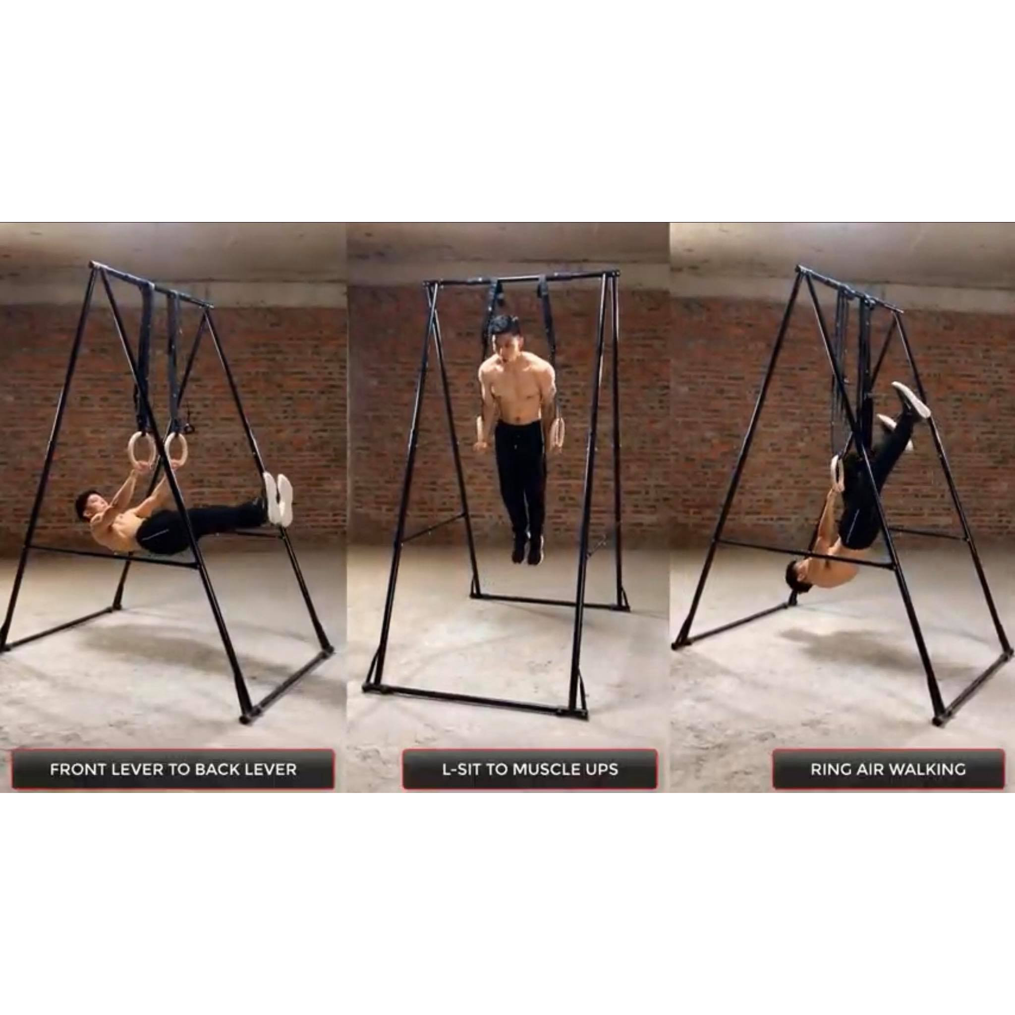 Bộ vòng xà tay Ring Dip -KHÁNH TRÌNH- Dụng cụ tập street workout