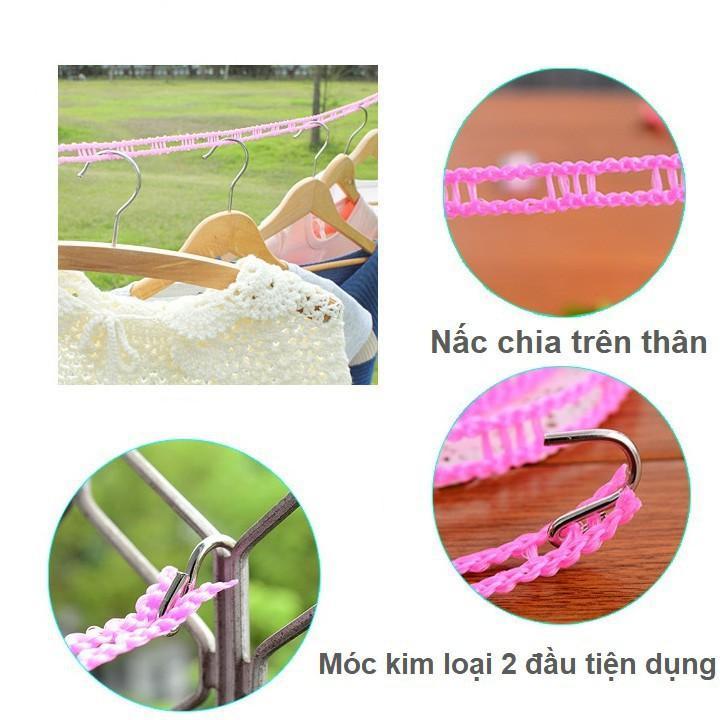 Dây Phơi Đồ, Dây Phơi Quần Áo Có Lỗ Móc Loại 5M - Giao Hàng Toàn Quốc