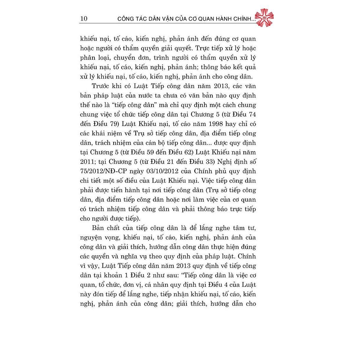 Sách - Công Tác Dân Vận Của Cơ Quan Hành Chính Trong Tiếp Công Dân, Giải Quyết Khiếu Nại, Tố Cáo - NXB Chính Trị Quốc Gia