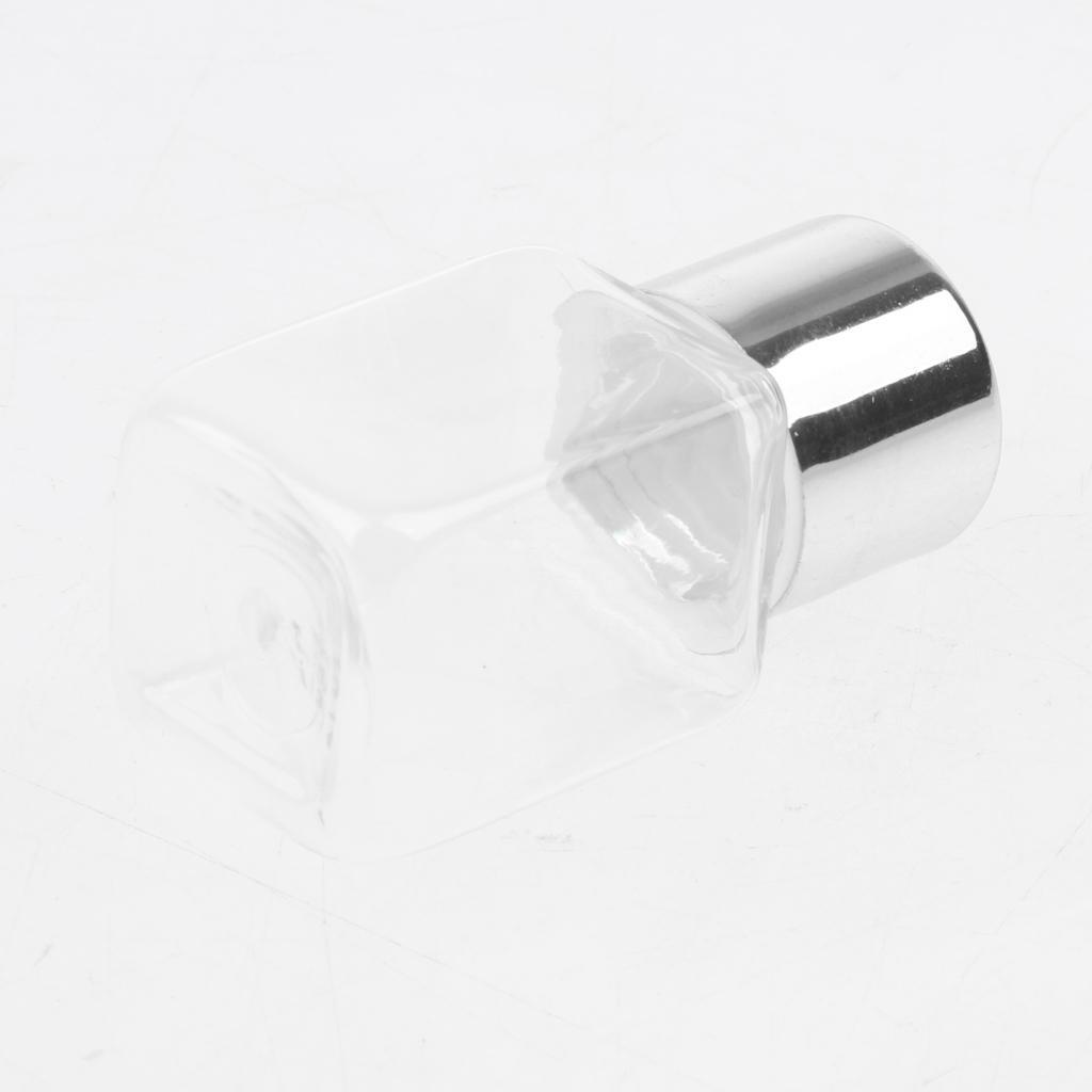 6pcs Transparent Refillable Empty Essential Oil Bottles Cosmetic Container Holder 10ml