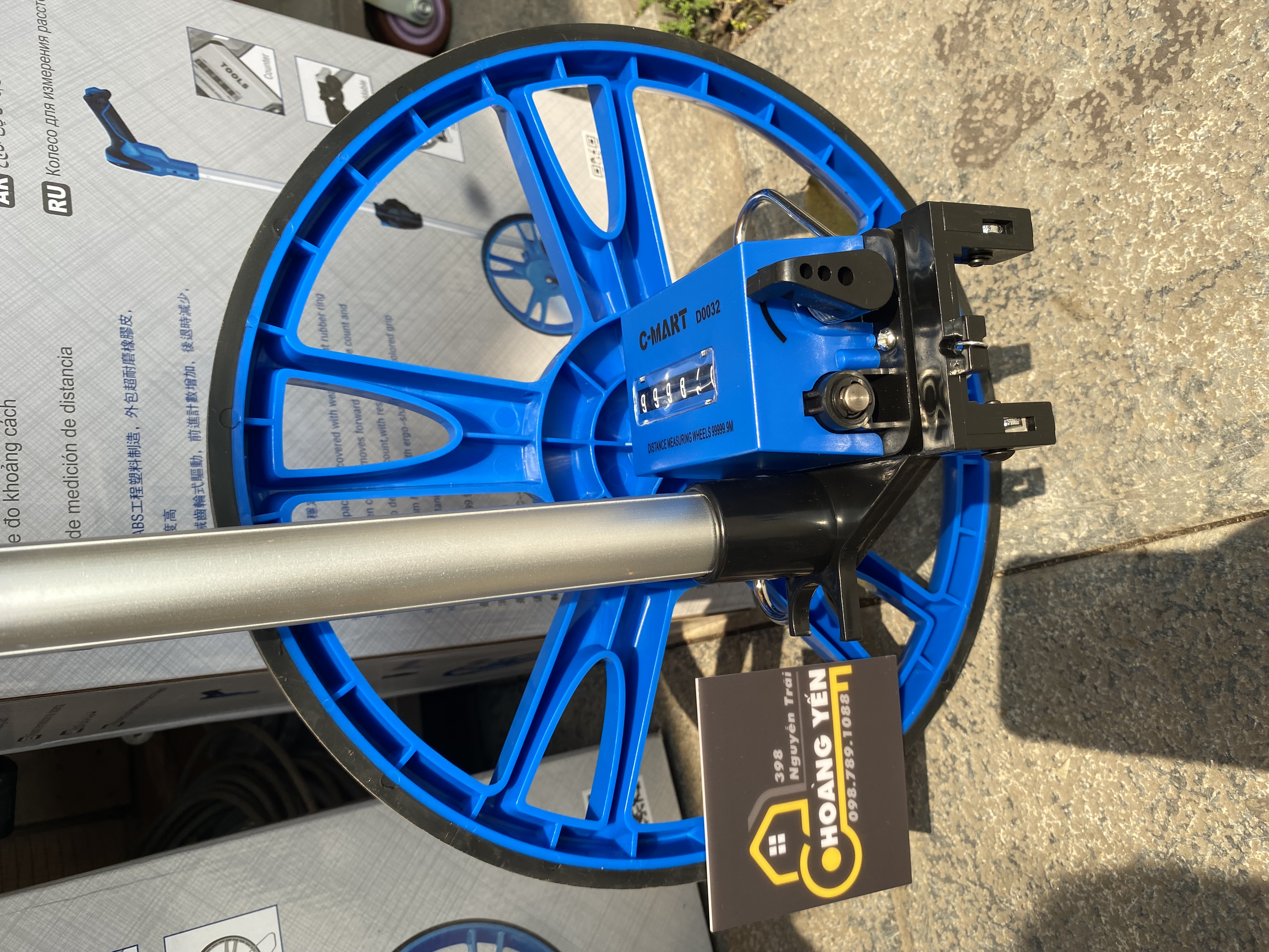 Thước lăn đường đo khoảng cách bằng bánh xe cơ C-Mart D0032, Thước do đường bằng bánh xe