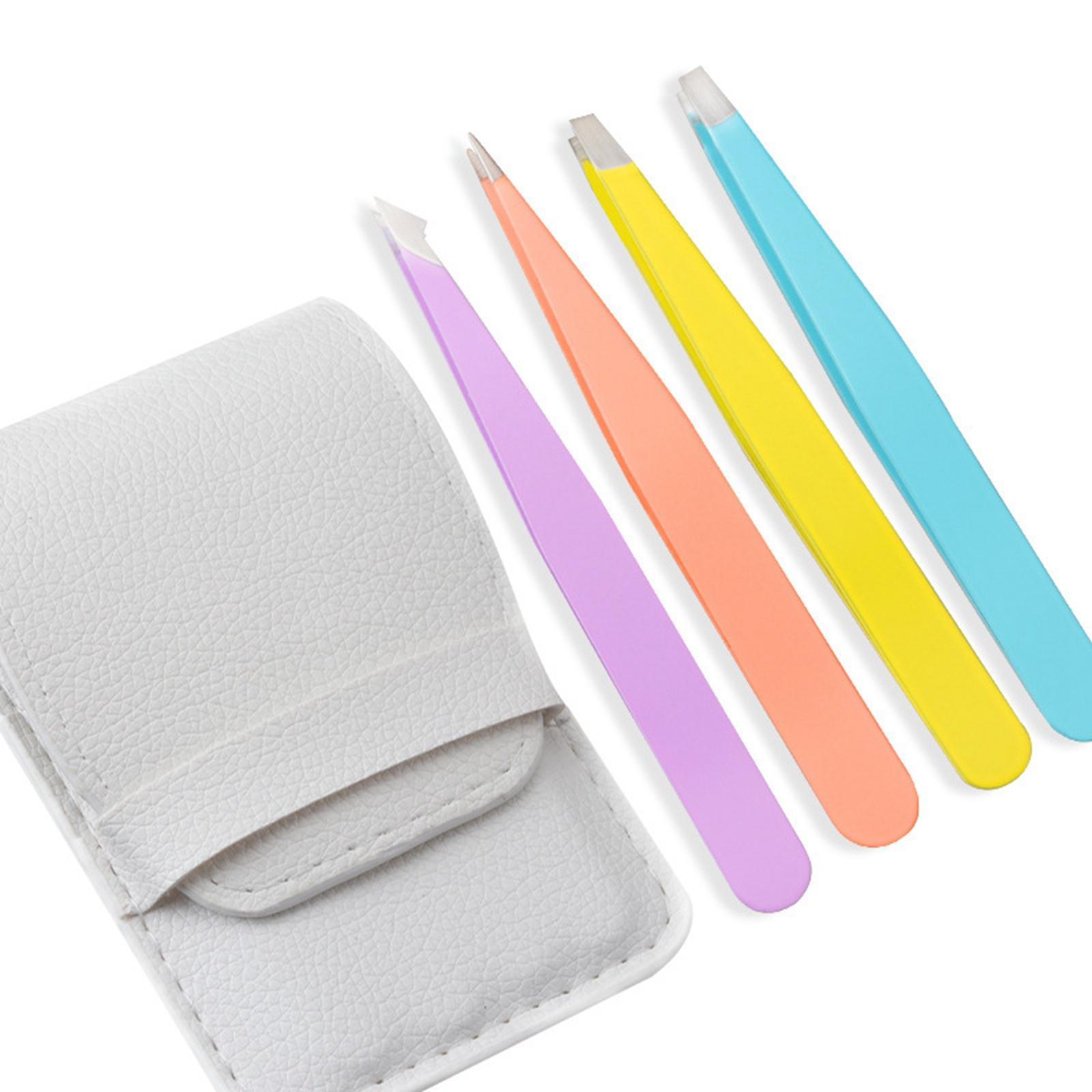 Fine Hairs Puller Stainless Steel Professional 4 in1 Slanted Black