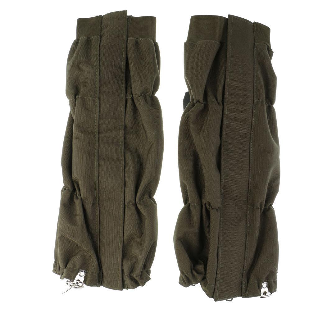 Two Pairs of Waterproof Breathable Snow High Leg Gaiters for Outdoor Walking Hiking Fishing Hunting Trimming Grass