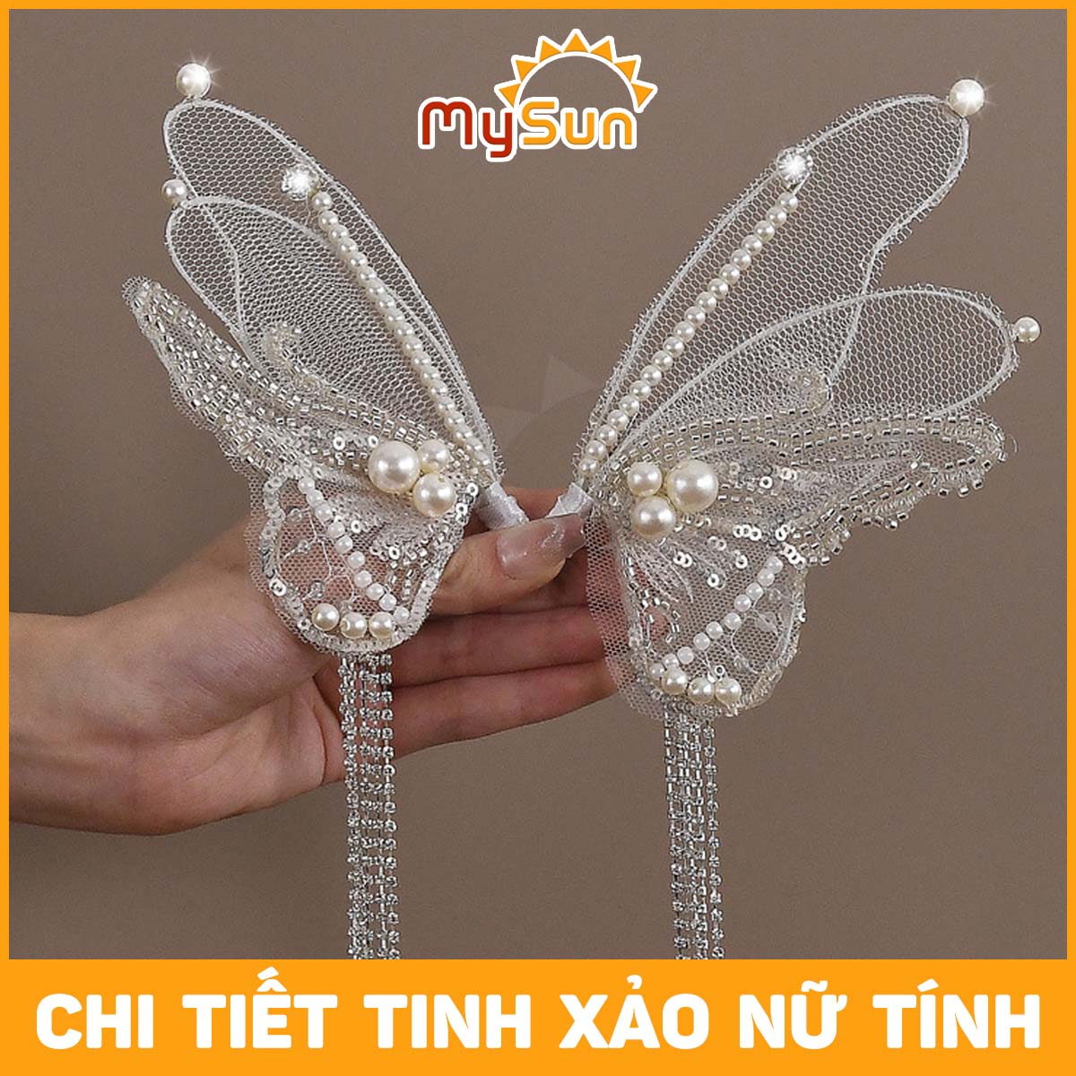 Kẹp tóc cho bé gái cài cột tóc công chúa dễ thương MySun AngelWing