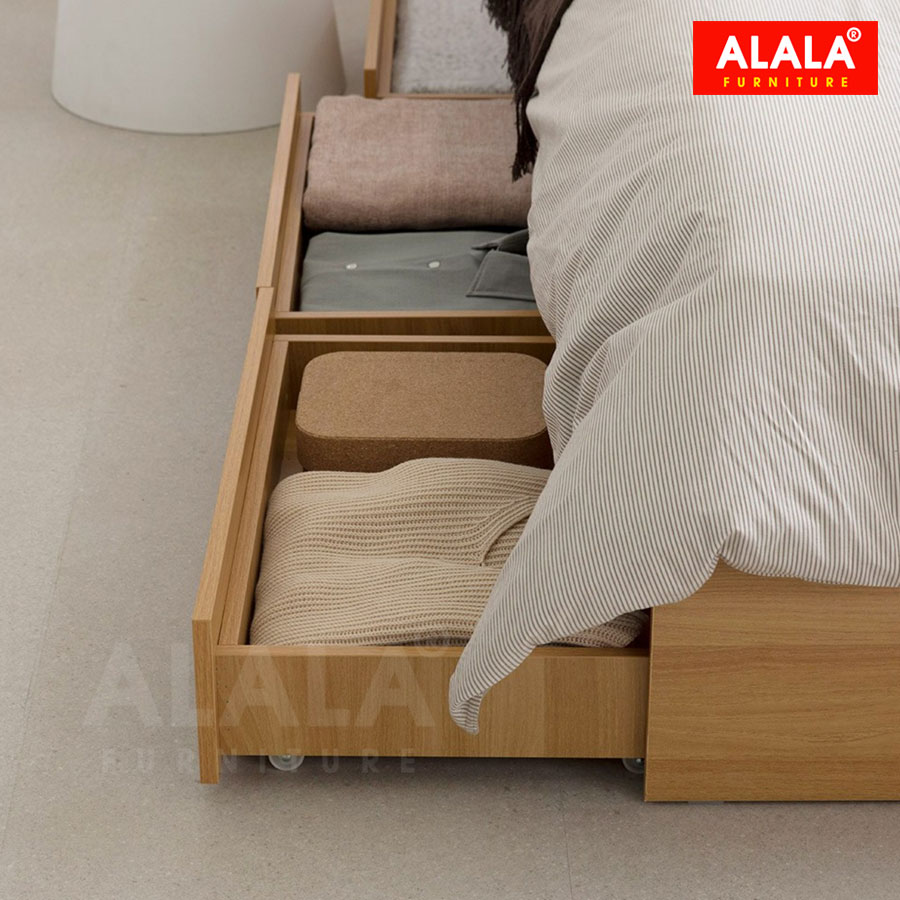 Giường ngủ ALALA1209 + 3 hộc kéo / Miễn phí vận chuyển và lắp đặt/ Đổi trả 30 ngày/ Sản phẩm được bảo hành 5 năm từ thương hiệu ALALA/ Chịu lực 700kg