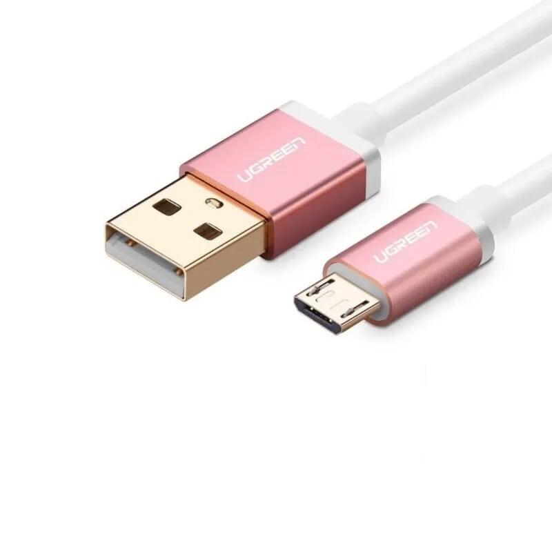 Ugreen UG20836US134TK 2M Màu Trắng Cáp sạc USB 2.0 sang Micro USB - HÀNG CHÍNH HÃNG