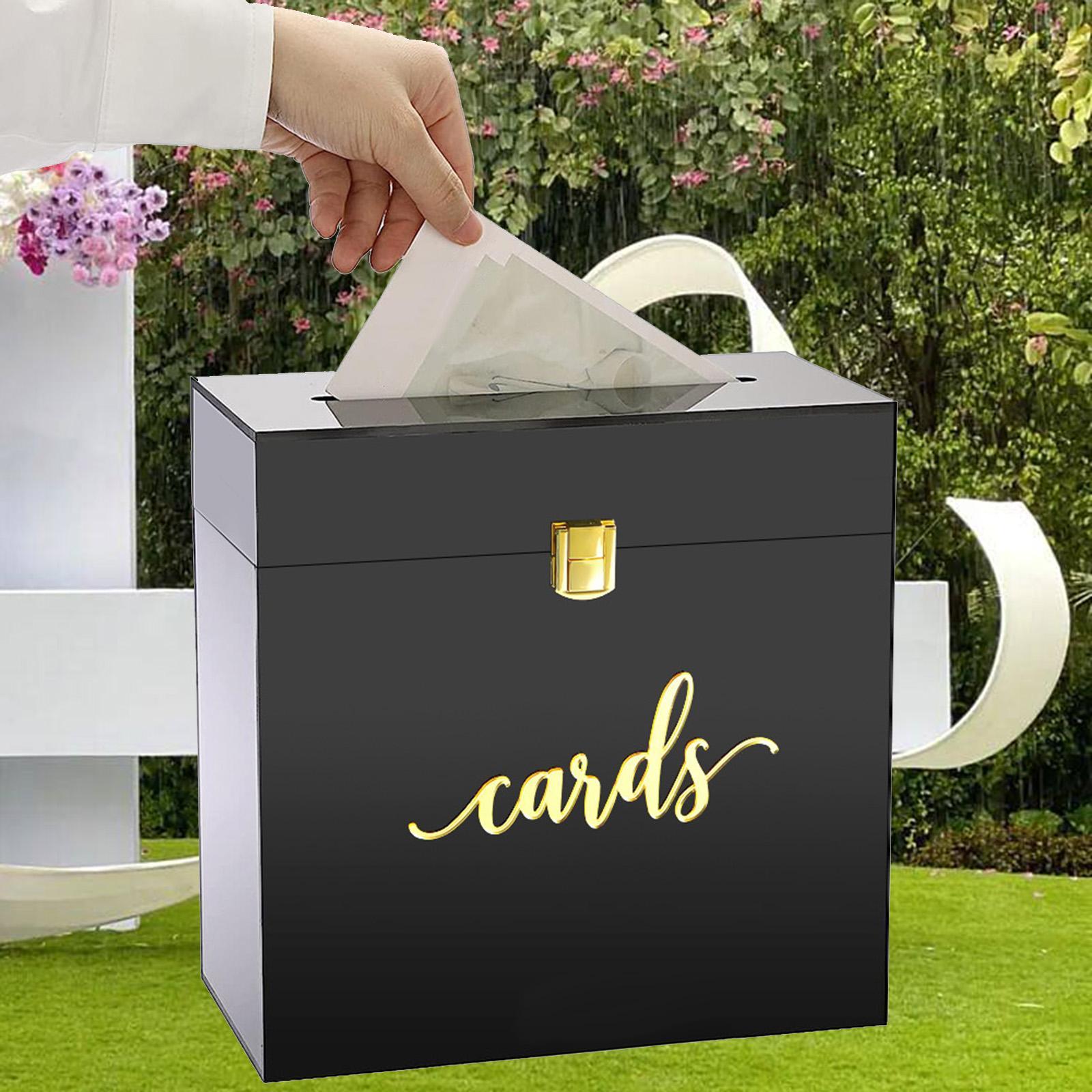 Black Acrylic  Box with Slot  Holder for Engagement