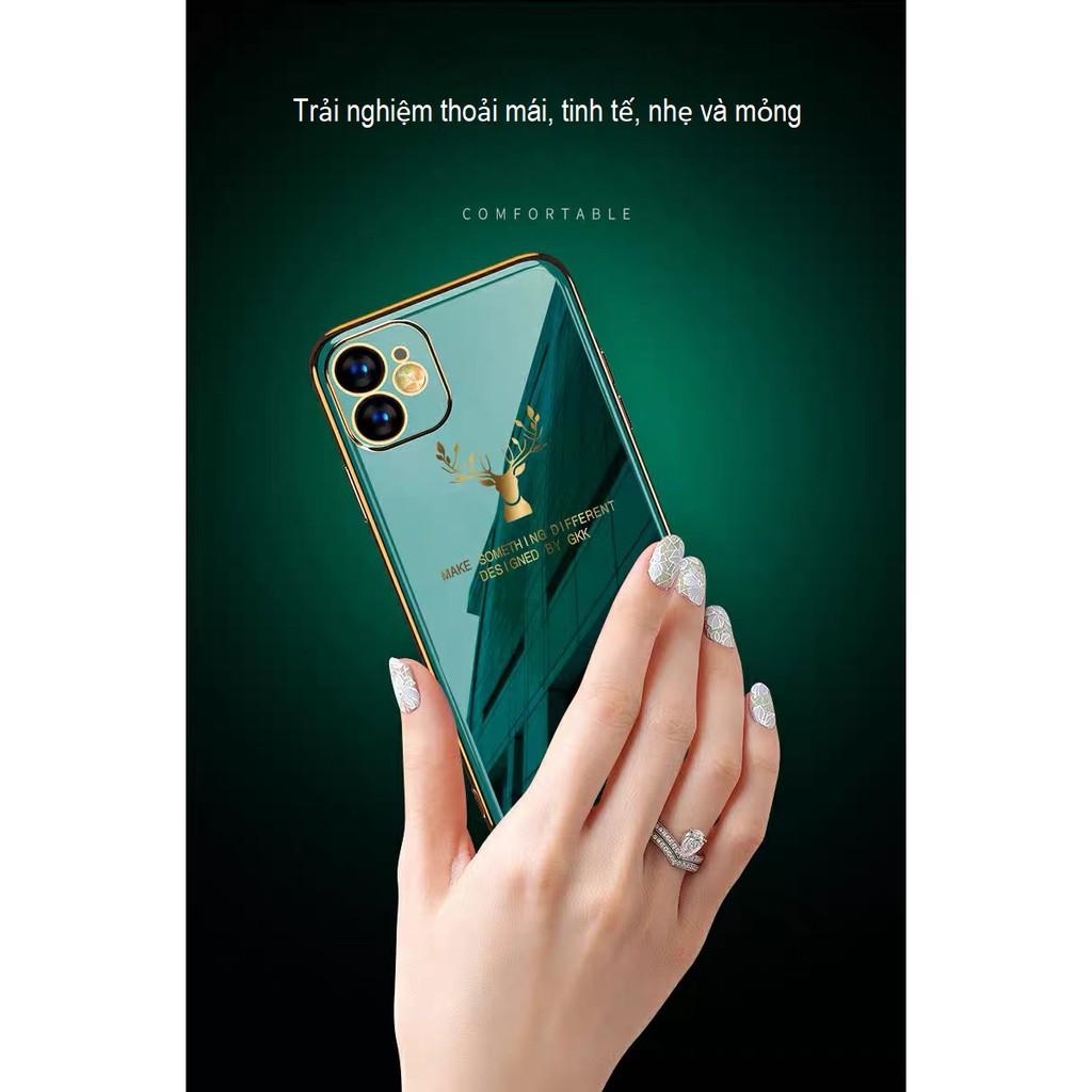 Ốp Dành Cho Iphone full case 6/6s/6-6s-plus/7/8/7plus/8plus/X/Xs/XSmax/11/11 Promax -viền MẠ VÀNG BẢO VỆ CAM