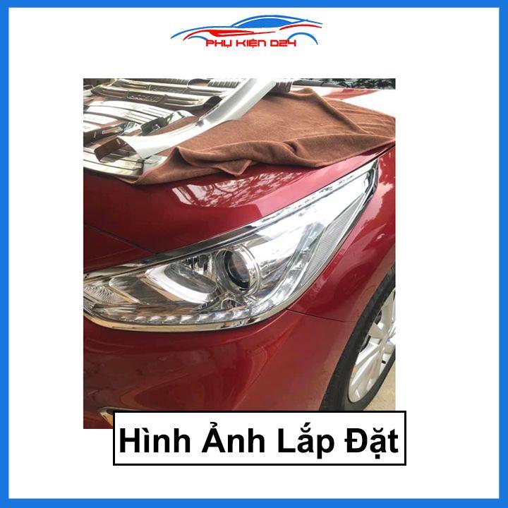 Ốp viền đèn pha hậu mạ crom Accent 2018-2019-2020-2021-2022 chống trầy trang trí bảo vệ xe