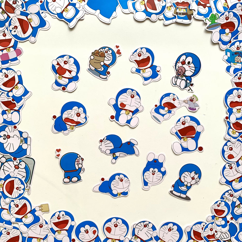 Bộ 50 Sticker Doraemon Tặng Kèm 5 Hình Nhóm Bạn Nobita Shizuka Suneo Gian Hình Dán Chủ Đề Máy Dễ Thương Cute Chống Nước Decal Chất Lượng Cao Trang Trí Va Ly Du Lịch Xe Đạp Xe Máy Xe Điện Motor Laptop Nón Bảo Hiểm Máy Tính Học Sinh Tủ Quần Áo