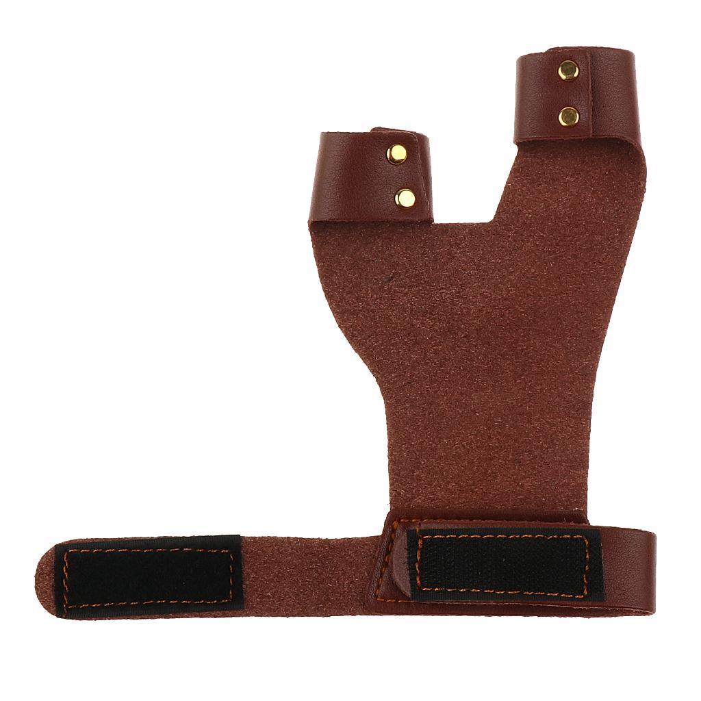 PU Leather Archery Target Hunting Bow Hand Protector Guard Shooting Glove