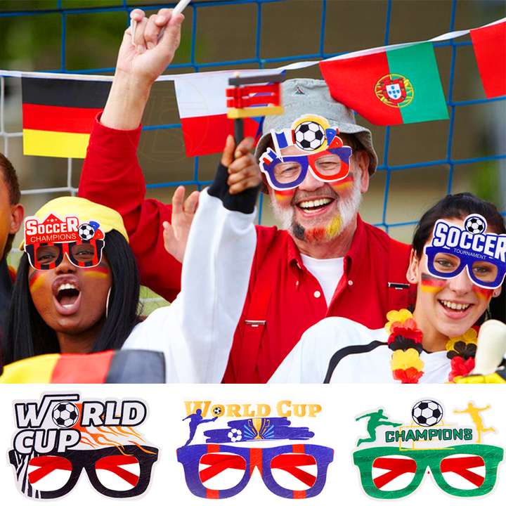 Phụ kiện đạo cụ kính đeo cổ vũ bóng đá world cup 2022 - Mắt kính worldcup 2022 đeo chụp ảnh xem đá banh