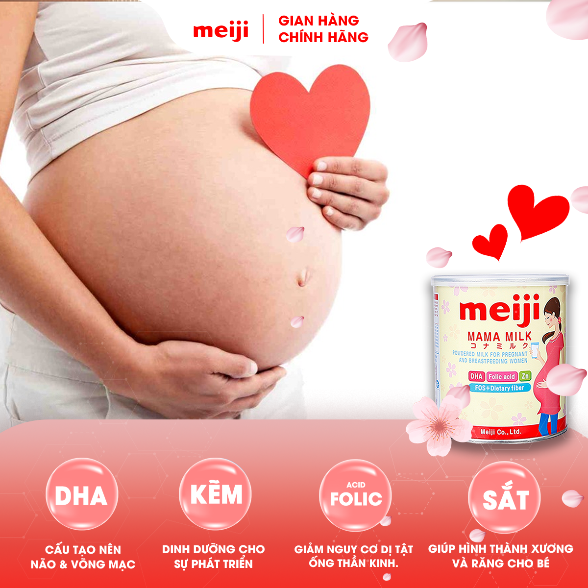 Combo 1 Hộp Thực Phẩm Bổ Sung Meiji Mama Milk Và 1 Hộp Sản Phẩm Dinh Dưỡng Công Thức Meiji Growing Up Formula