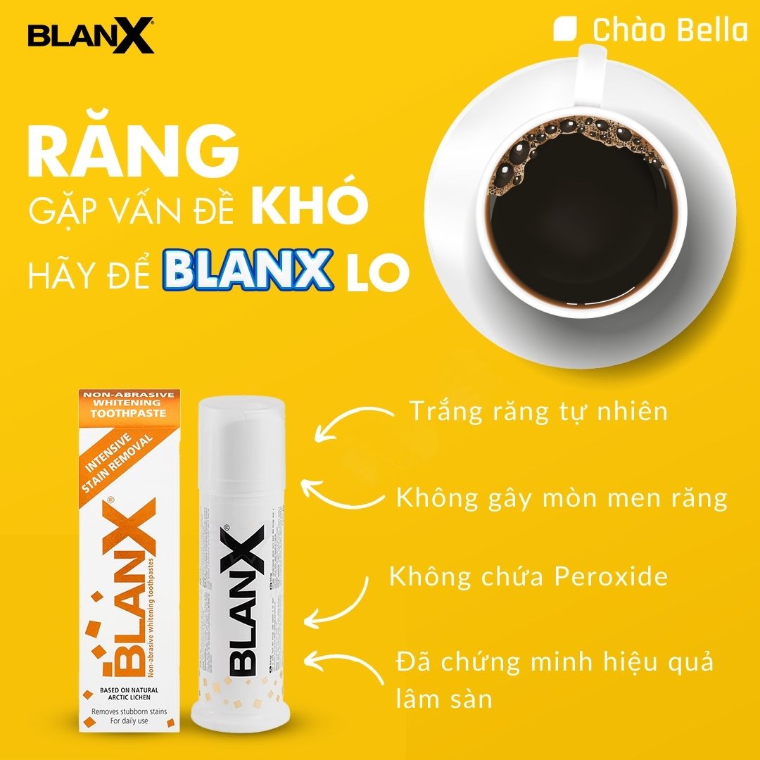 Kem Đánh Răng Làm Trắng Răng BLANX Intensive Stain Removal 75ml - Sản phẩm nhập khẩu Italia