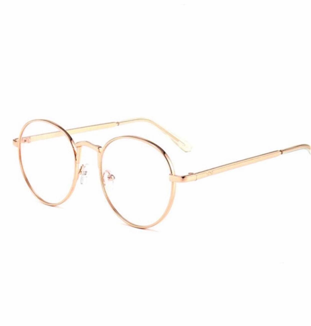 Kính Mắt Tròn Gọng Kim Loại Ulzzang, Kính Xinh Unisex Cho Nam và Nữ