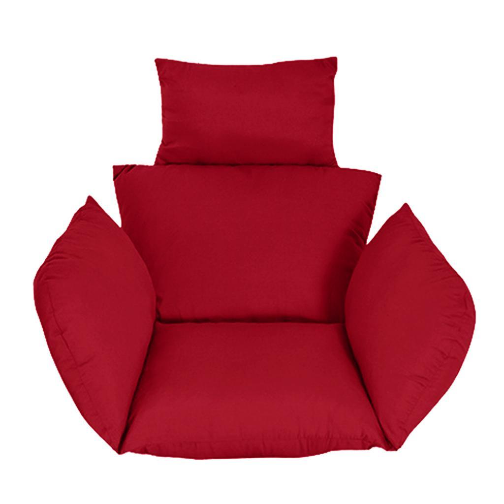 Swing Hanging Egg Chair Cushions Outdoor Garden Patio Hammock Porch Red