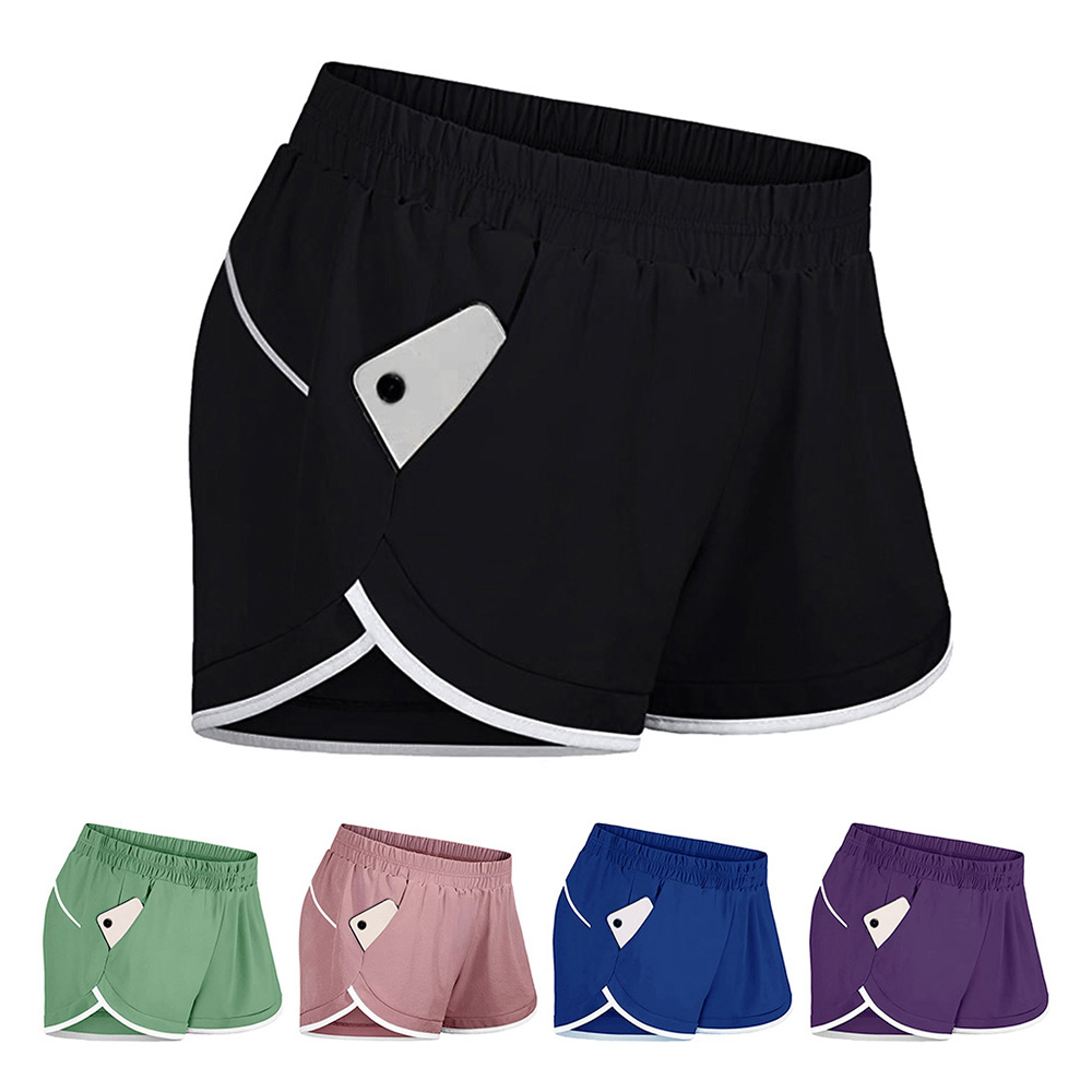 Quần short thể thao nữ được làm bằng vải cao cấp, thoáng khí, nhanh khô và thoải mái rất phù hợp để chạy bộ, chạy bộ, yoga, tennis, thể dục