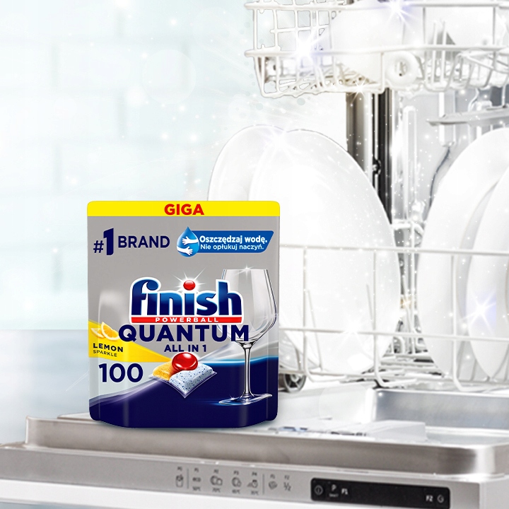 Viên rửa bát Finish Quantum All in one 100 viên- ĐỨC (Dùng cho máy rửa bát)