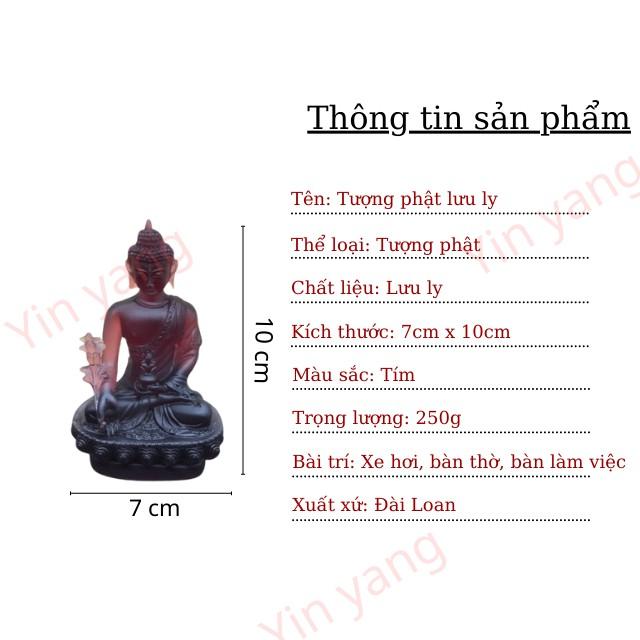 Tượng Phật Dược Sư Lưu Ly Màu Tím