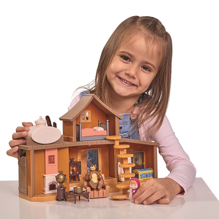 Đồ Chơi Ngôi Nhà Gấu MASHA AND THE BEAR Masha Play Set ''Big Bear House'' 109301032 - Đồ Chơi Chính Hãng