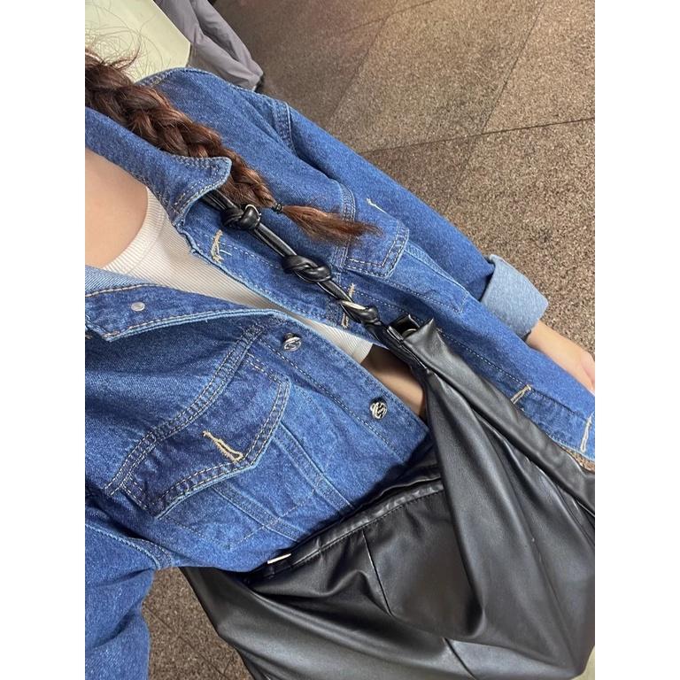Denim Jacket - Áo khoác jean xanh đậm Remmus cho nữ