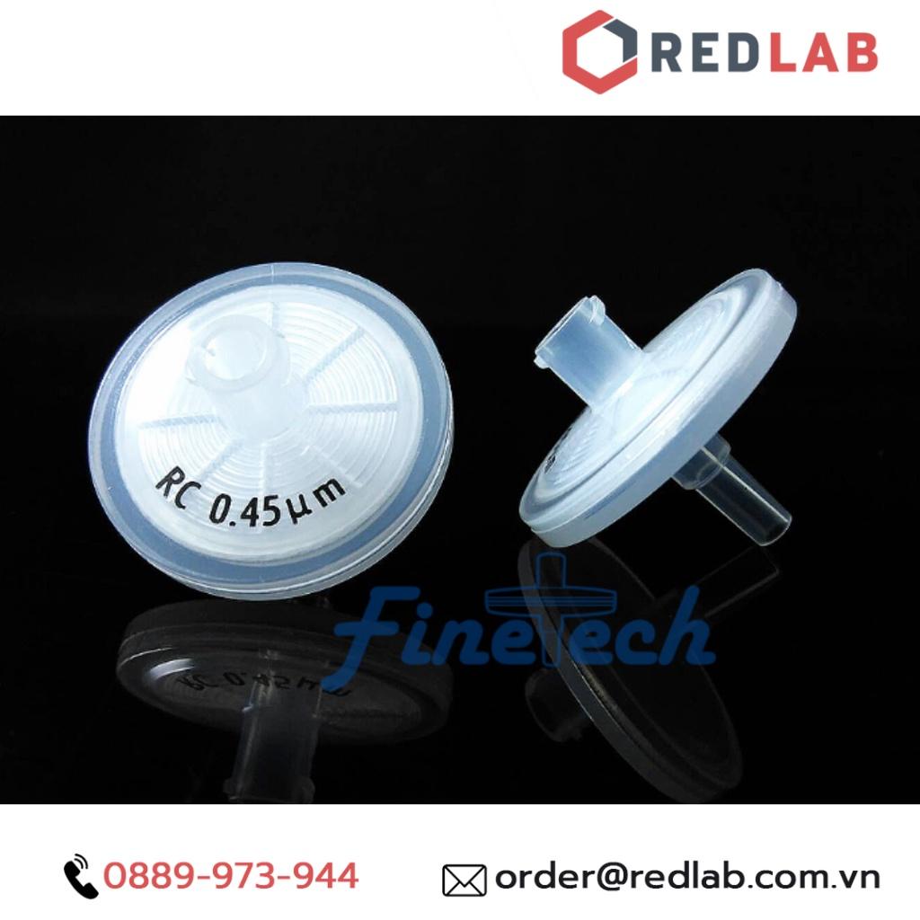 Đầu lọc Syringe PTFE Finetech đường kính 25 mm lỗ lọc 0.45 µm PTFE030N045O chính hãng