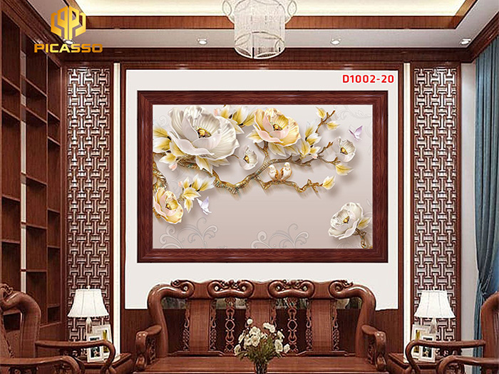Tranh kính Hoa ngọc D1002 20