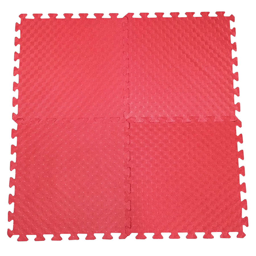 Bộ 4 tấm Thảm xốp lót nền nhà ECOBABY, thảm xốp chống va đập, không thấm nước đạt tiêu chuẩn Mỹ và Châu Âu - kích thước 1 tấm 50x50cm, độ dày 1cm - màu đỏ