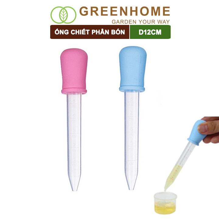 Ống chiết phân bón dạng nước, D12cm, có vạch định lượng 5ml, màu ngẫu nhiên |Greenhome