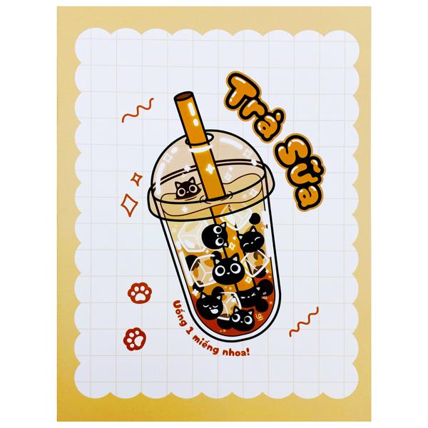 Tập Học Sinh Tea Bread 1 - 4 Ô Ly Vuông - 96 Trang 80gsm - The Sun - Trà Sữa