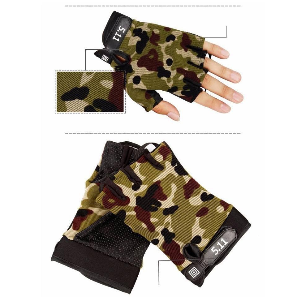 Găng tay ngón cụt 511 Màu lính size L