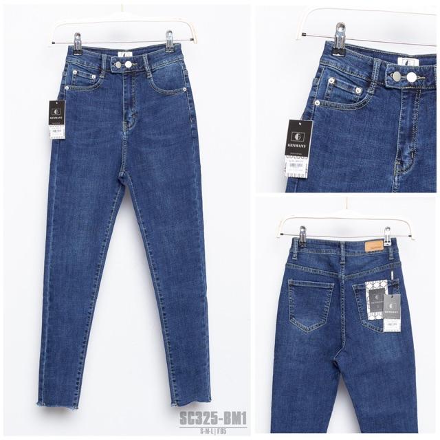 QUẦN JEANS 2 nút CẠP SIÊU CAO VẢI ĐẸP CO GIÃN