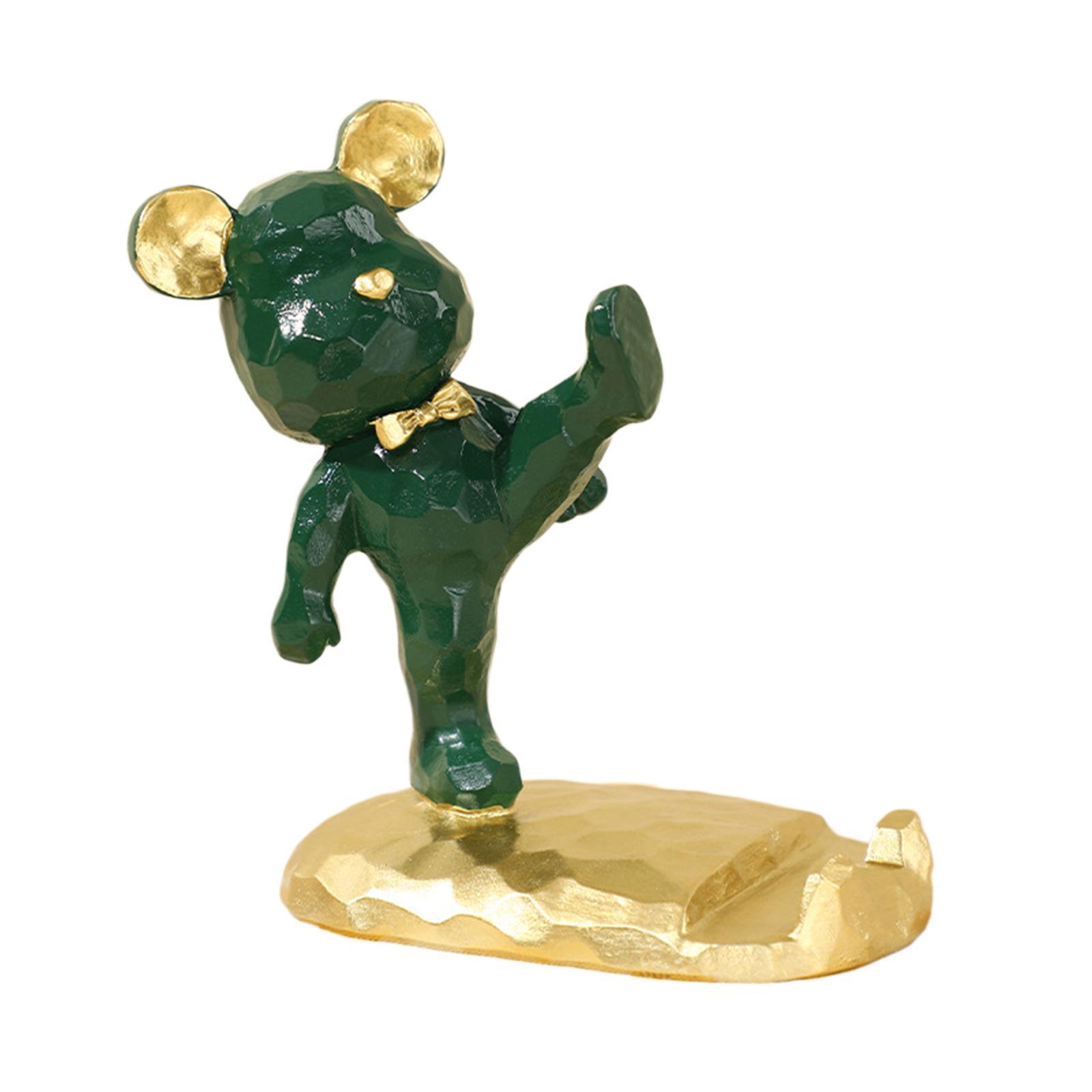 Universal Bear Sculpture Mobile Phone Stand Home Desk