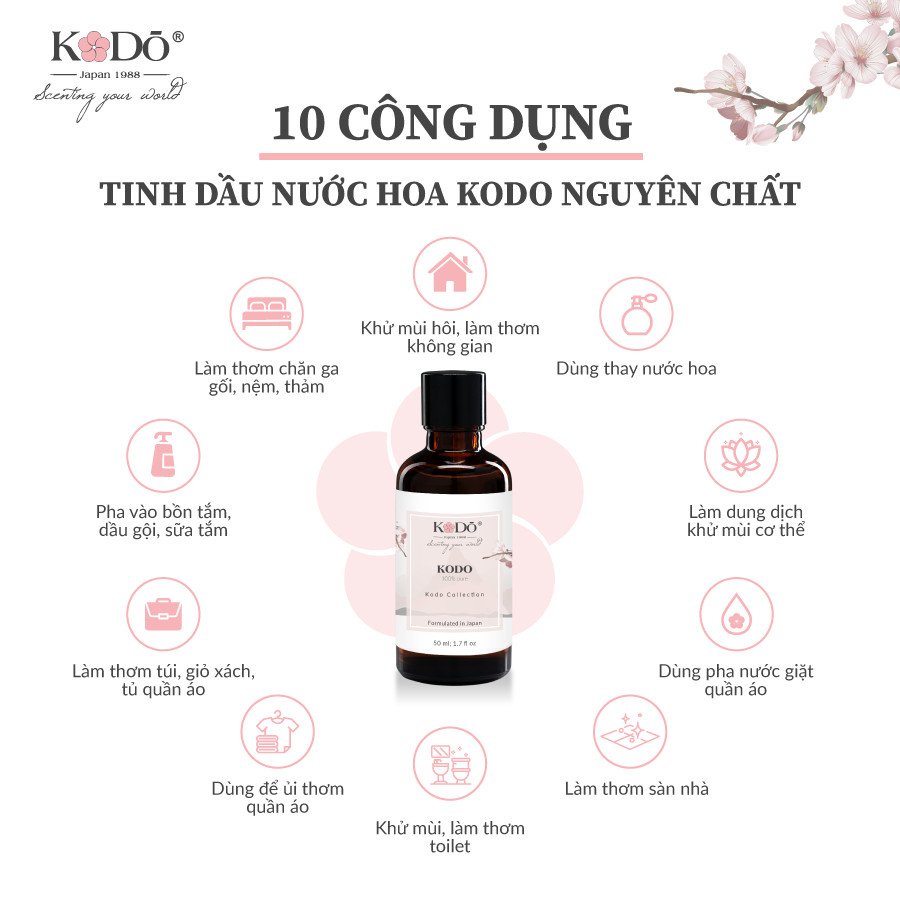 KODO NO.2 - Tinh Dầu Nước Hoa Thơm Phòng Nguyên Chất – Natural Spa - 10/50/110ml/500ml