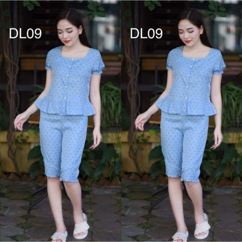 QUẦN ÁO MẶC NHÀ ĐẸP RẺ CỔ SEN 2 màu