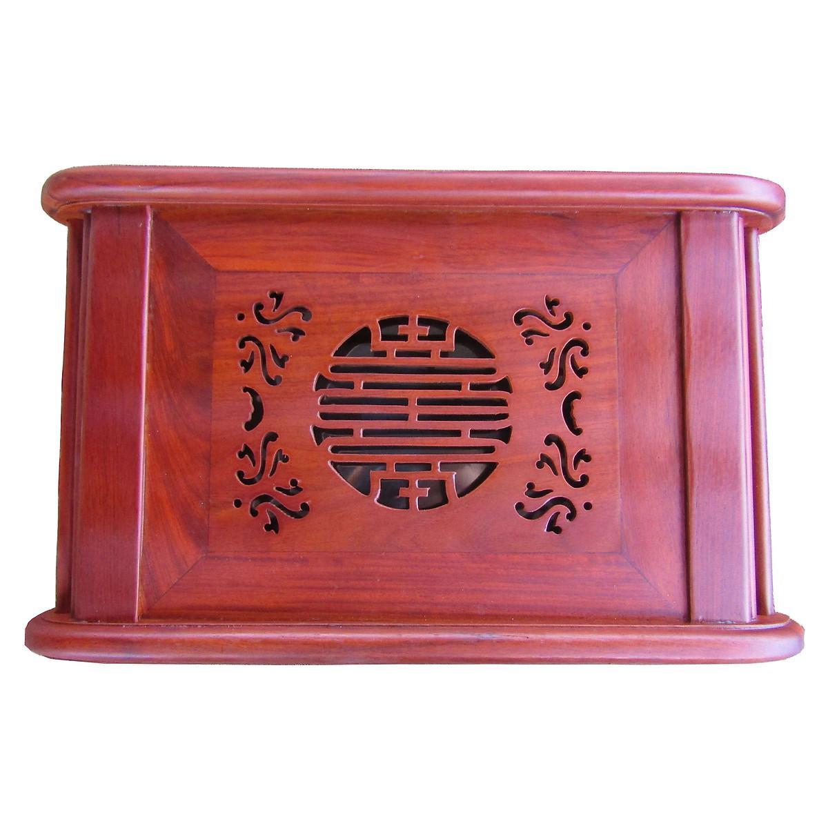 Khay Trà Quấn Thư Gỗ Hương, Kích Thước 45x27x7cm Dùng Trong Phòng Khách
