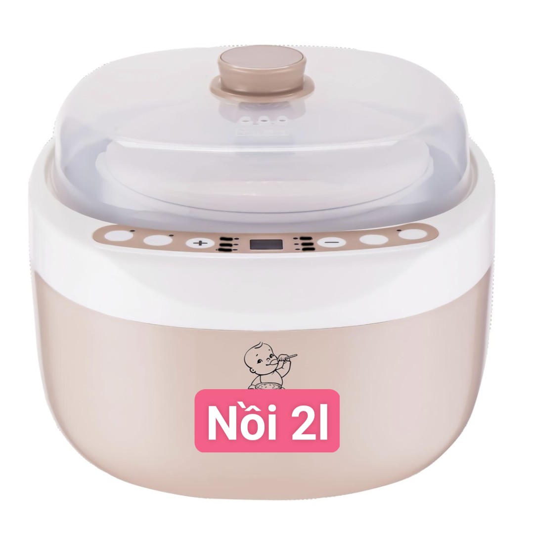 Nồi nấu cháo chậm, nấu ăn dặm  4 in 1 hàng chính hãng