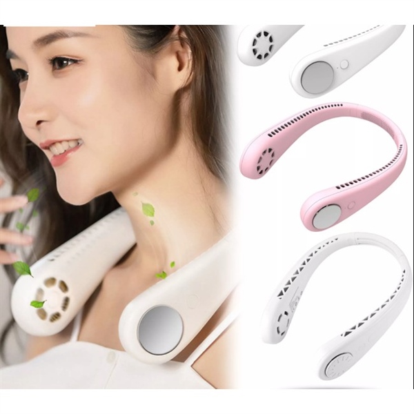 QUẠT ĐEO QUÀNG CỔ THÔNG MINH THẾ HẸ MỚI KHÔNG CÁNH, KHÔNG LÀM CUỐN TÓC KHI DÙNG, LÀM MÁT CỰC NHANH, THÍCH HỢP KHI ĐI BỘ, LEO NÚI, DU LỊCH,....