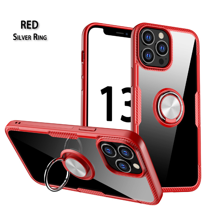 Ốp lưng dành cho iPhone 12 pro max/ 12 trong suốt viền mầu kèm vòng iring