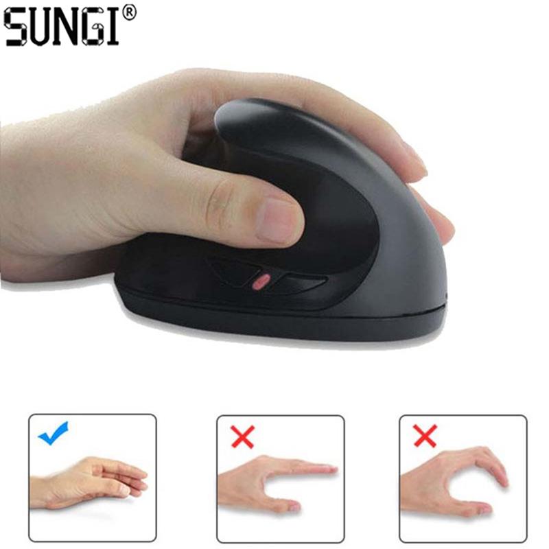 SUNGI 2.4G Tay Trái Chuột không dây Thiết Kế sử dụng an toàn Chuột 1000/1200/1600 DPI Sử Dụng Nguồn Pin AAA