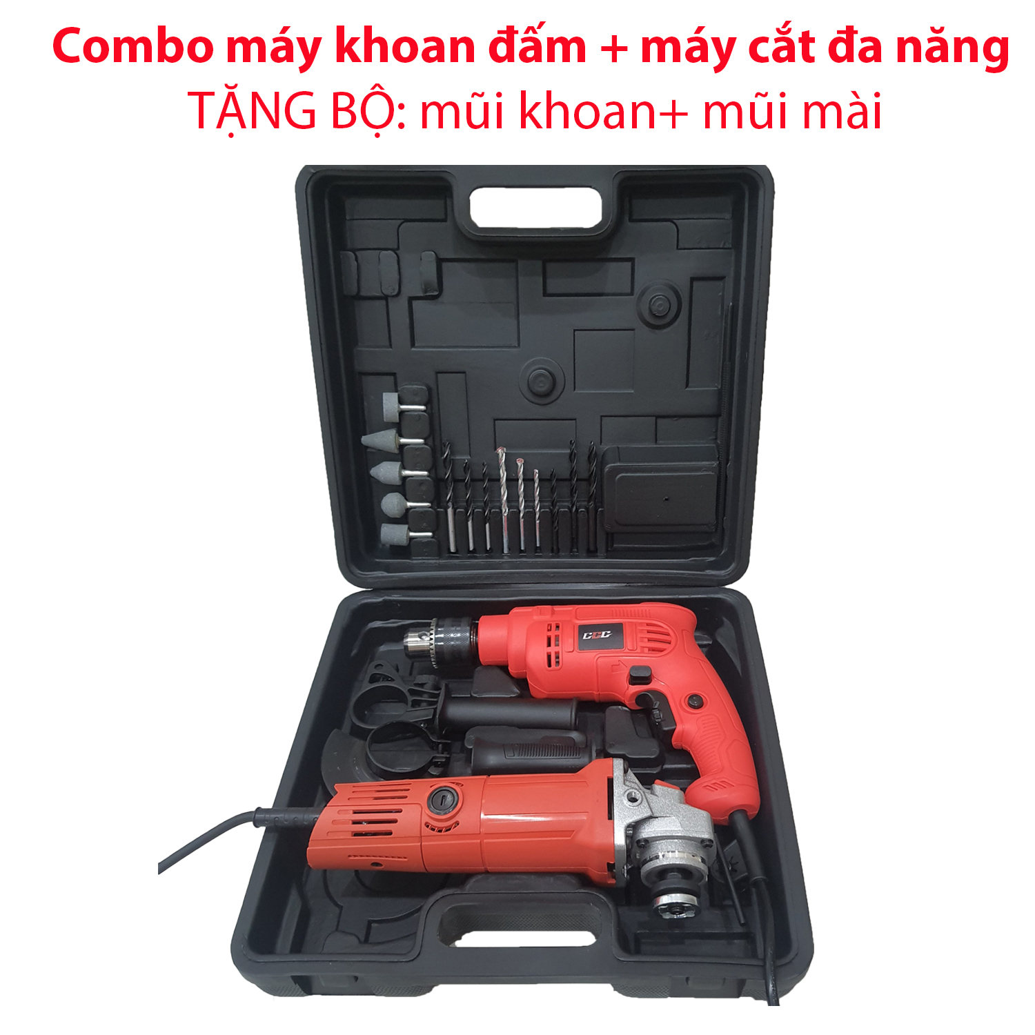 Bộ máy khoan cắt đa năng tiện dụng