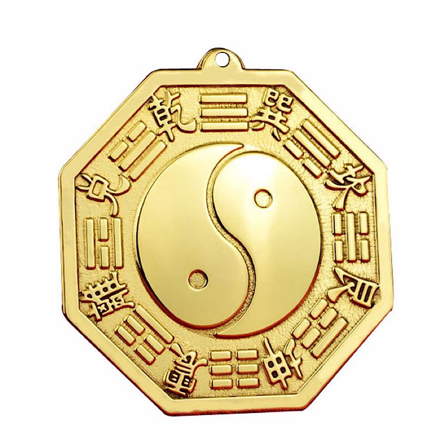 GƯƠNG TIÊN THIÊN BÁT QUÁI THÁI CỰC BẰNG ĐỒNG 14cm TRẤN TRẠCH , HOÁ SÁT , MANG BÌNH AN
