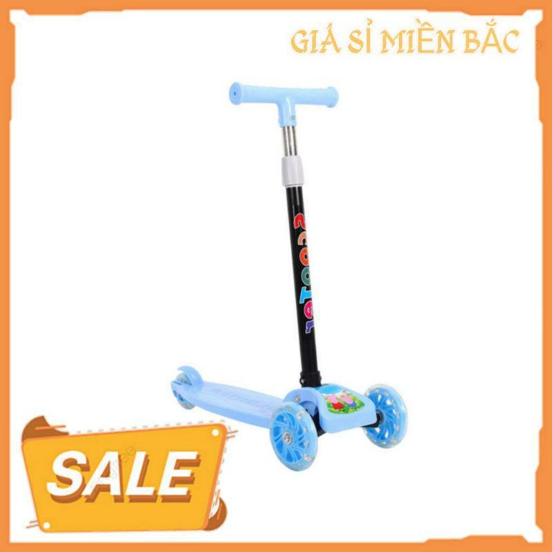 Xe trượt scooter 3 bánh có đèn phát sáng - xe trượt thông minh cho bé có thể gập gọn dễ dàng an toàn cho bé