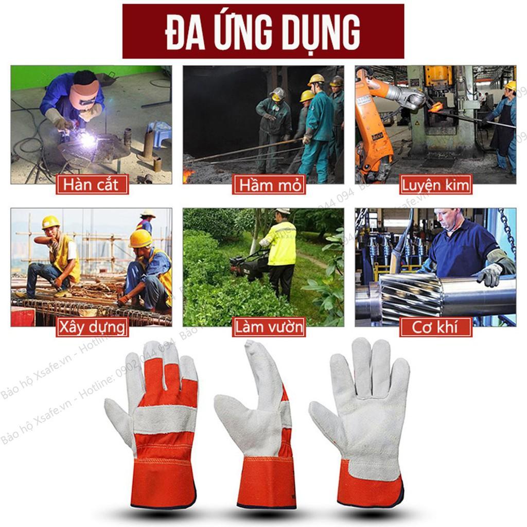 Găng tay bảo hộ Woksupas EC206 da thật, găng tay đa năng, bao tay hàn, cơ khí, xây dựng, nông nghiệp, luyện kim