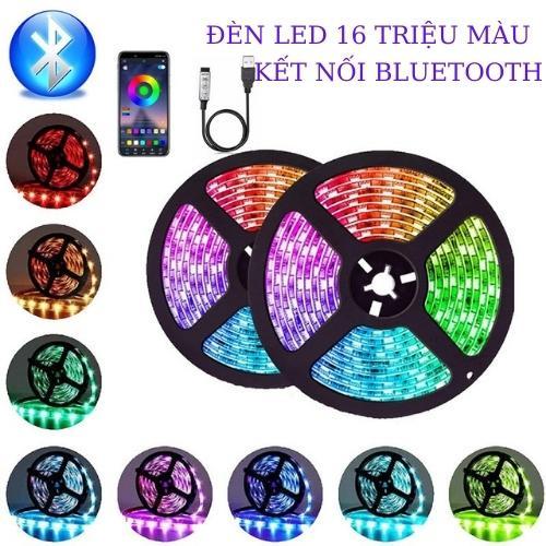 Đèn led tikotk,16 triệu màu, nhấp nháy theo nhạc, dây bọc silicon chống nước, điều khiển bằng app, decor trang trí