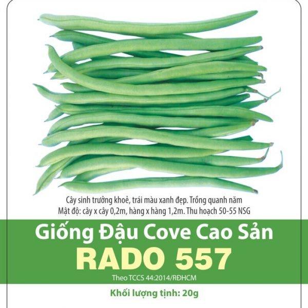 Hạt Giống Đậu Cove Cao Sản RADO 557 - 20gr - Dạng trái thẳng dài, màu xanh mỡ, bóng đẹp, ăn rất ngon và ngọt