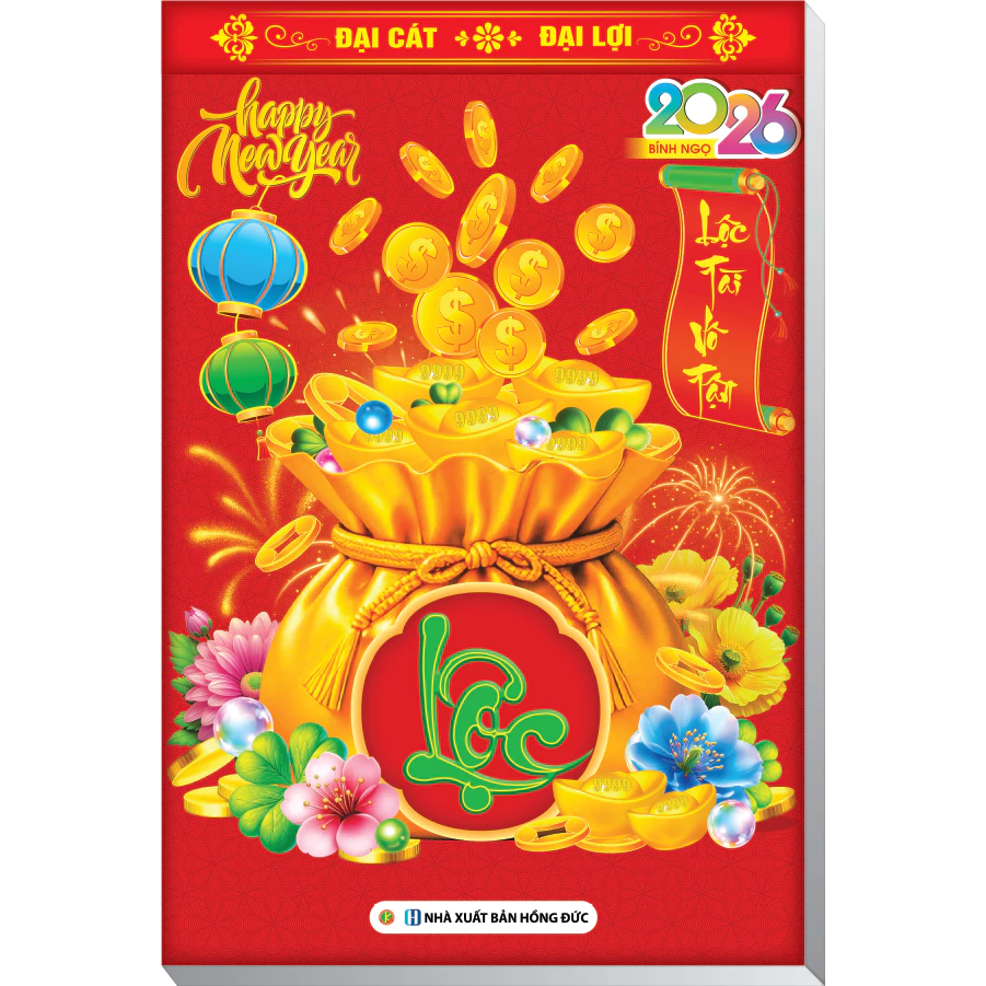 Lịch Tết 2026 - Khánh Lịch Bloc Siêu Đại  20X30Cm (Nhiều Chủ Đề)