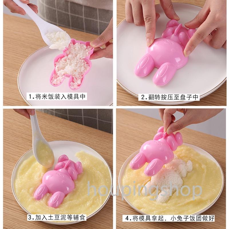 1 Set Khuôn Nhựa Làm Bánh Mì Hình Thỏ Sáng Tạo