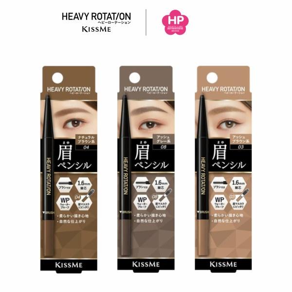 Bút Chì Sáp Kẻ Lông Mày Chống Lem Trôi ,Lõi Siêu Mịn Kissme Heavy Rotation Eyebrow Pencil (0,09g)